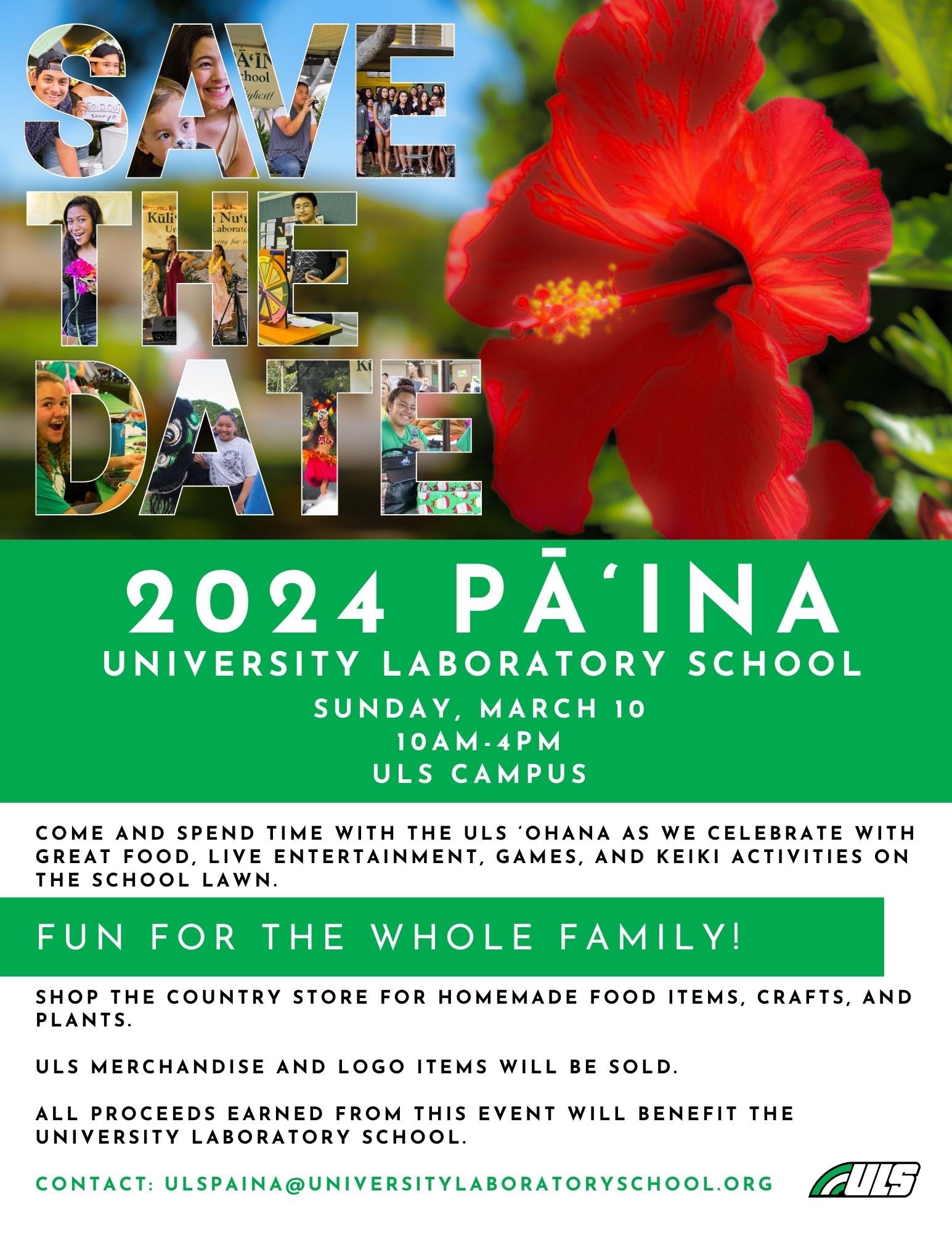 2024 PĀ‘INA Save the Date 3.10.2024 University Laboratory School